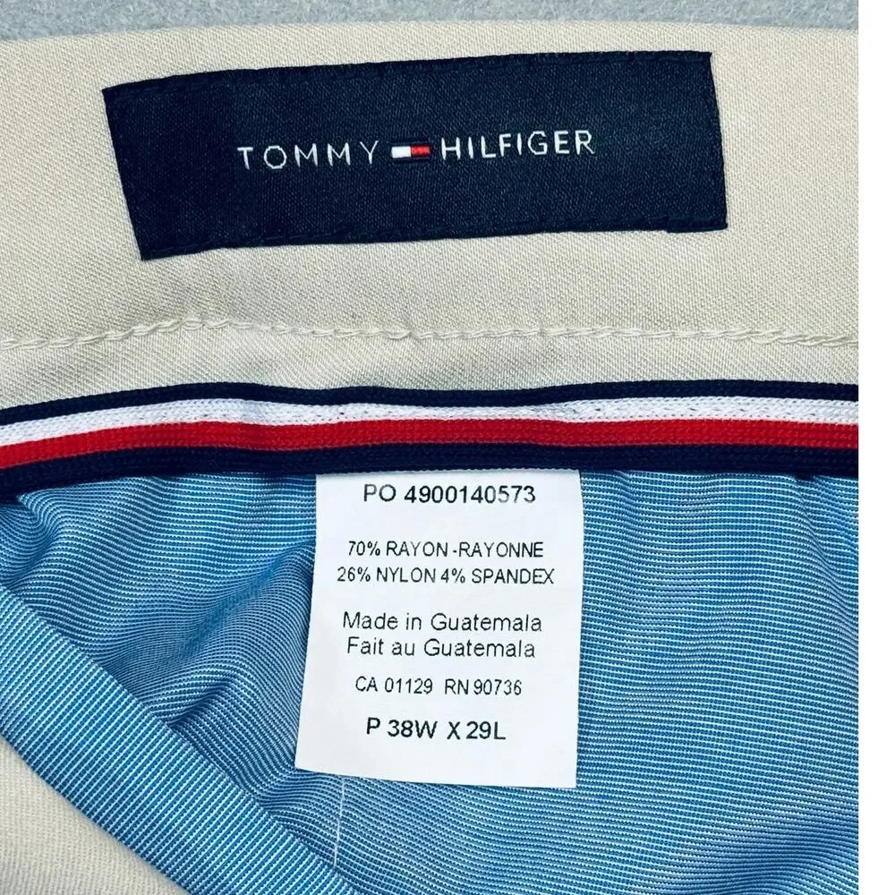 Tommy Hilfiger Men's Modern-Fit Solid Dress Pants - Butter 38x29 $95